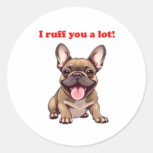 Adesivo Redondo Eu te toco muito! (Frente)