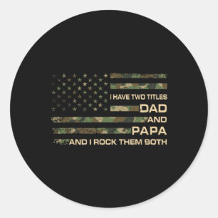 Adesivo Redondo Eu Tenho Dois Títulos Pai E Papa Dia de os pais Av
