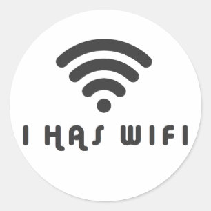 ADESIVO REDONDO EU TENHO O INTERNET DE WIFI