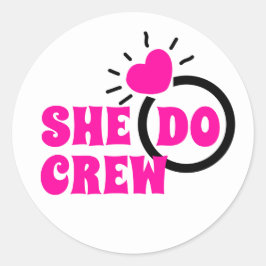 Adesivo Redondo Eu Tenho Tripulação | Ela Faz A Tripulação Bachelo
