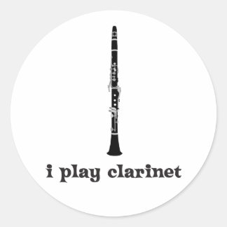 Adesivo Redondo Eu Toco Clarinet