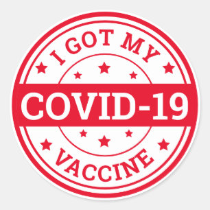 Adesivo Redondo Eu Tomei Minha Vacina Contra a Covid-19