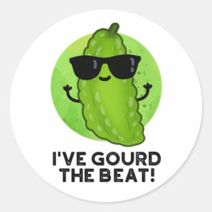 Adesivo Redondo Eu torci o Beat Cute Veggie Pun