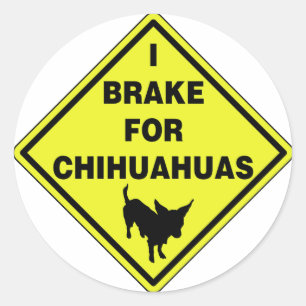 Adesivo Redondo Eu travo para chihuahuas