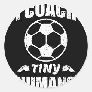 Adesivo Redondo Eu Treino Futebol de Humanos Minúsculos Ll Citação