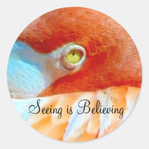 Adesivo Redondo Eu vejo o_ Sticker