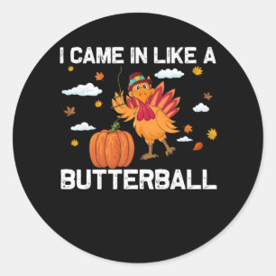Adesivo Redondo Eu Vim Como Um Jogo De Bolas De Butterball