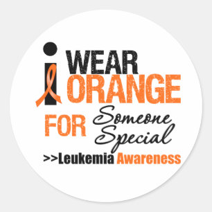 Adesivo Redondo Eu visto a laranja para alguém especial