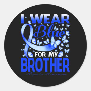 Adesivo Redondo Eu Visto Bule Para Meu Irmão Alopecia Consciência