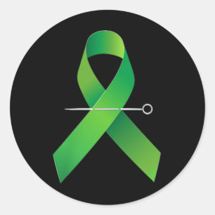 Adesivo Redondo Eu Visto Fita Verde Bandeira Americana Aw Mental H