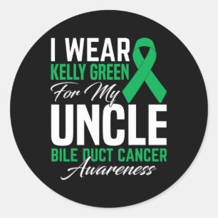 Adesivo Redondo Eu Visto Kelly Green Para O Meu Tio Bile Duct Canc
