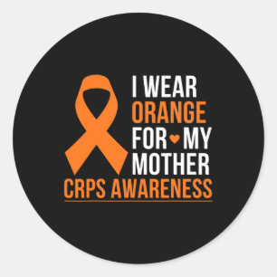 Adesivo Redondo Eu Visto Laranja Para A Minha Mãe Rsd Crps Mon De