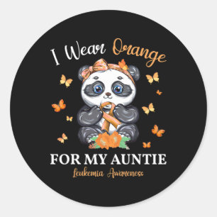 Adesivo Redondo Eu Visto Laranja Para A Minha Tia Leucemia Panela 