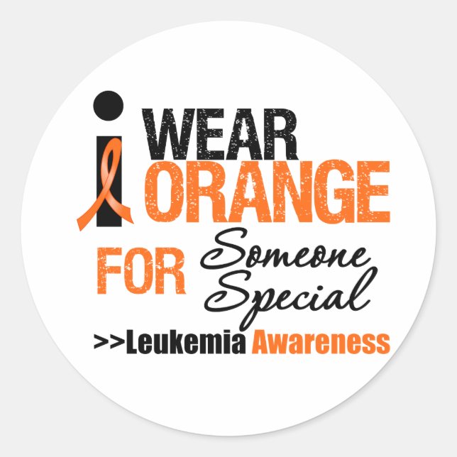 Adesivo Redondo Eu Visto Laranja Para Alguém Especial (Frente)