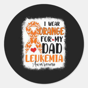 Adesivo Redondo Eu Visto Laranja Para Meu Mês De Consciência Da Le