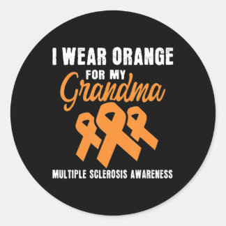 Adesivo Redondo Eu Visto Laranja Para Minha Avó Esclerose Múltipla
