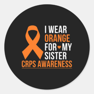 Adesivo Redondo Eu Visto Laranja Para Minha Irmã Rsd Crps Sensibil
