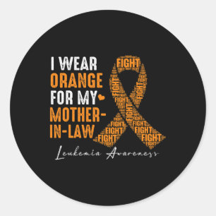Adesivo Redondo Eu Visto Laranja Para O Meu Cancer De Leucemia Da