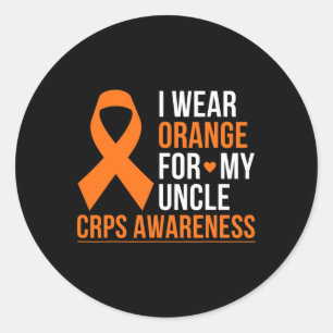Adesivo Redondo Eu Visto Laranja Para O Meu Tio Rsd Crps, Mês De C