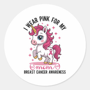 Adesivo Redondo Eu Visto Nk Para A Minha Mãe, Cancer De Mama Unicó