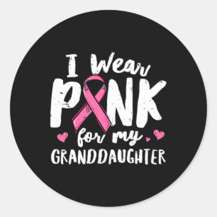 Adesivo Redondo Eu Visto Rosa Para A Minha Avó Friso Brea