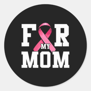 Adesivo Redondo Eu Visto Rosa Para A Minha Mãe Fita Fita Cor-De-Fi