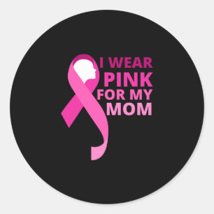 Adesivo Redondo Eu Visto Rosa Pela Minha Mãe