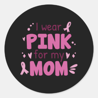 Adesivo Redondo Eu Visto Rosa Pela Minha Mãe