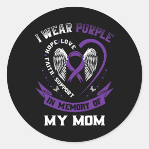 Adesivo Redondo Eu Visto Roxo Em Memória Da Minha Mãe Epilepsia Aw