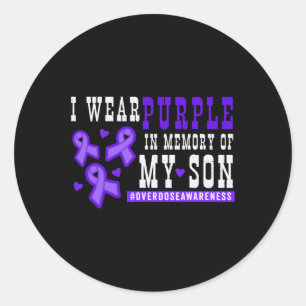 Adesivo Redondo Eu Visto Roxo Em Memória Do Meu Filho - Com Conhec
