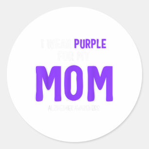 Adesivo Redondo Eu Visto Roxo Para A Minha Mãe - Consciência Heime