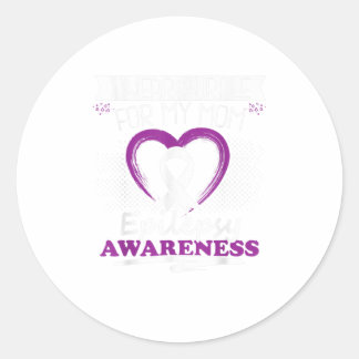 Adesivo Redondo Eu visto roxo para a minha mãe, Epilepsy Aware