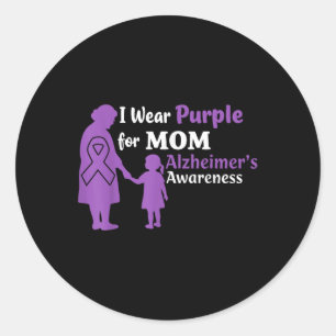Adesivo Redondo Eu Visto Roxo Para Mamãe Heimers Conscientizar Mãe