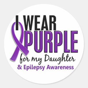 Adesivo Redondo Eu Visto Roxo Para Minha Filha 10 Epilepsia