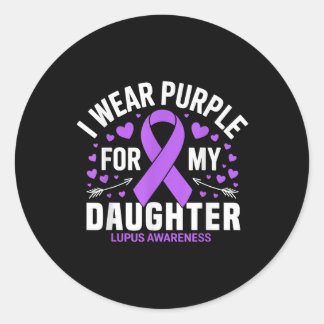 Adesivo Redondo Eu Visto Roxo Para Minha Filha Lupus Guerreiro