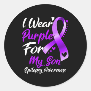 Adesivo Redondo Eu Visto Roxo Para O Meu Filho Dons De Consciência