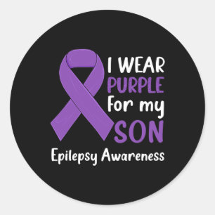 Adesivo Redondo Eu Visto Roxo Para O Meu Filho Epilepsia Da Consci