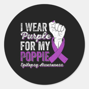 Adesivo Redondo Eu Visto Roxo Para O Meu Papa Fita Epilepsia Aware