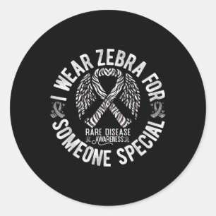Adesivo Redondo Eu Visto Zebra Por Alguém Que Tenha Uma Doença Rar