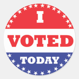 Adesivo Redondo Eu Votei Hoje Sticker