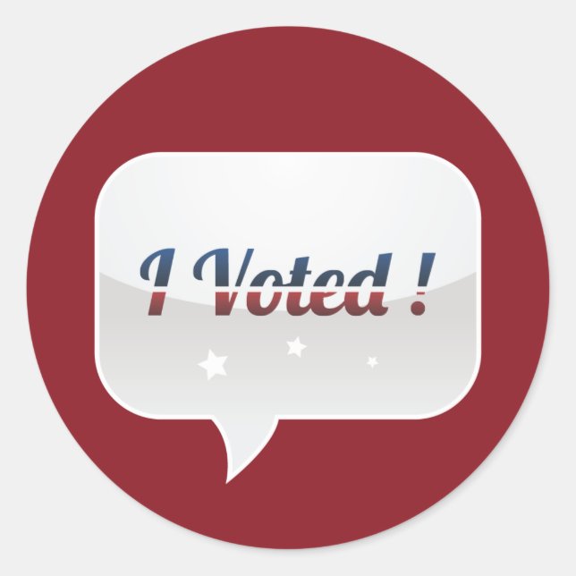 Adesivo Redondo Eu Votei Sticker (Frente)