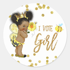 Adesivo Redondo EU VOTO GAROTA DE ABELHAS Sexo Rótulo de jogo Reve