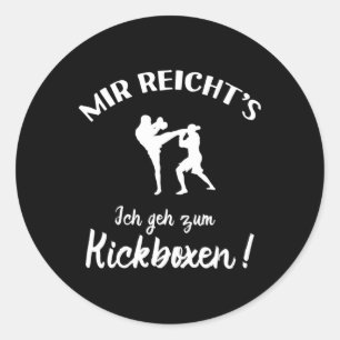 Adesivo Redondo Eu vou para Kickboxing - Kick-boxer Kickboxing