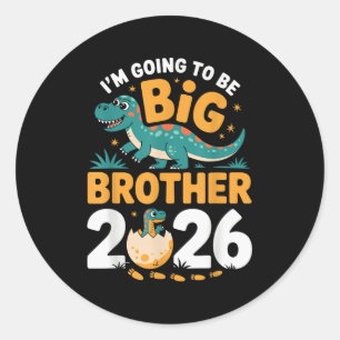 Adesivo Redondo Eu vou ser o Big Brother 2026 - Gravidez Dino