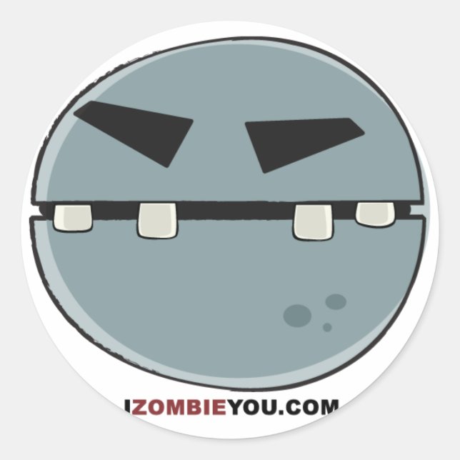 Adesivo Redondo Eu Zombie Você - Vinhetas (Frente)