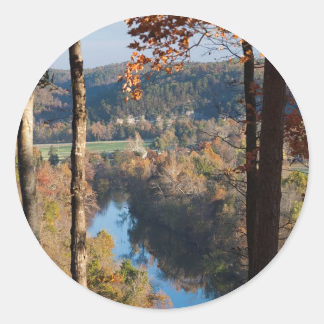 Adesivo Redondo EUA, Arkansas, War Eagle, Parque Estadual de Hobbs (Frente)