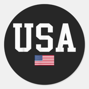Adesivo Redondo EUA Bandeira Patriótica Americana Para Homens Meni