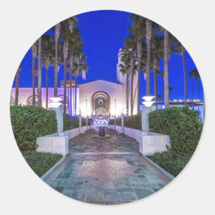 Adesivo Redondo EUA, Califórnia, Los Angeles, Union Station