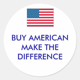 ADESIVO REDONDO EUA, COMPRAR AMERICANMAKE A DIFERENÇA