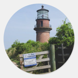 Adesivo Redondo EUA, Massachusetts, Martha's Vineyard, Aquinnah.